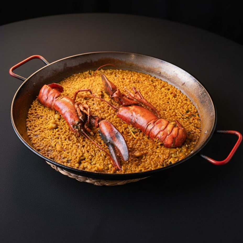 Paella de bogavante Restaurante Puerta del Mar Valencia