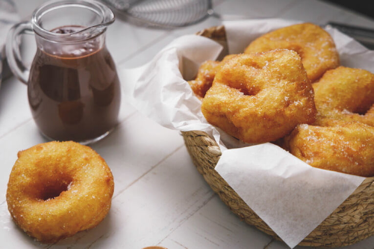 chocolate buñuelos fallas